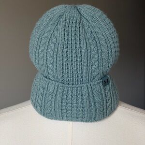 Under Armour Soft Blue/Gray Cable Knit Comfy Beanie Hats
